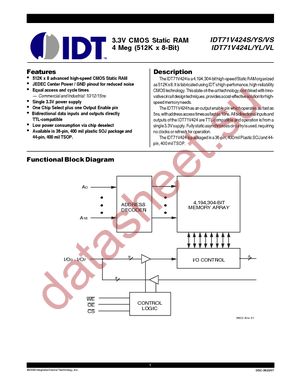 71V424S12YG datasheet  